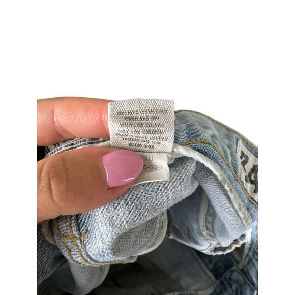 Old Navy Y2K Distressed Light Wash Paint Splatter 100% Cotton Denim Shorts Jorts - Picture 9 of 9